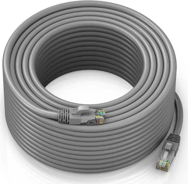 Main image of Maximm Outdoor Ethernet Cable 300ft - CAT6 LAN Network Cable, Waterproof & Weatherproof, High-Speed Internet Cord for Outdoor Use - Heavy Duty, UV Resistant - Gray