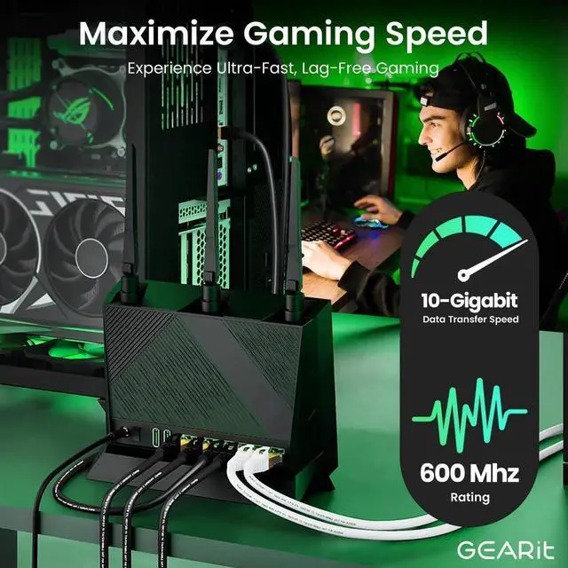 Alt view image 3 of 5 - GEARit Cat7 Outdoor Ethernet Cable (150ft) SFTP Shielded Foil Twisted Pair, Pure Copper, LLDPE, Waterproof, Direct Burial, In-Ground, UV Resistant, POE, Network, LAN, Internet, Cat 7-150 Feet