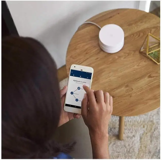 Alt view image 2 of 5 - Google WiFi System, 1-Pack - Router Replacement for Whole Home Coverage - NLS-1304-25,white