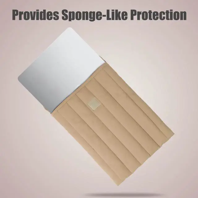 Alt view image 4 of 5 - Puffy Laptop Sleeve 11-12 Inch Beige, Protective Carrying Case for Men and Women, Cute Case Bag Compatible with 11 and 12 Inch Laptops, 10.9" Ipad 10, 10.2" Ipad 7 8 9 in Cover