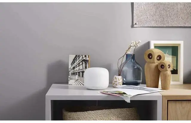 Alt view image 3 of 4 - Nest WiFi Router with 1 Point - Mesh for Wireless Internet Wi-Fi Extender Smart Speaker Works and Google Home Systems Snow