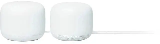 Main image of Nest WiFi Router with 1 Point - Mesh for Wireless Internet Wi-Fi Extender Smart Speaker Works and Google Home Systems Snow
