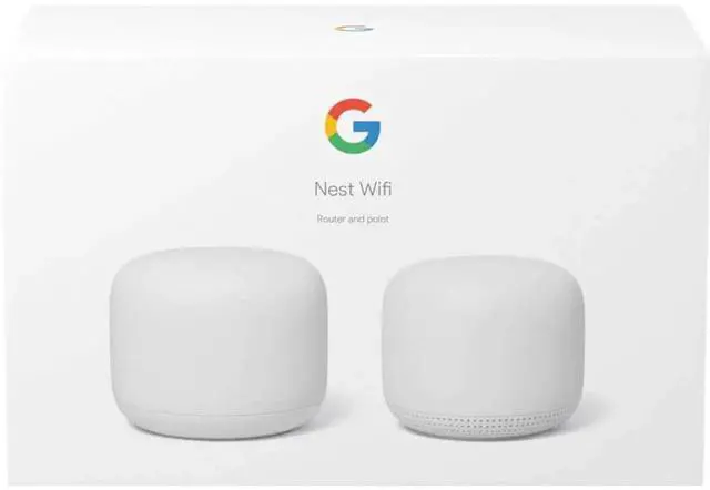 Alt view image 3 of 4 - Nest WiFi Router with 1 Point - Mesh for Wireless Internet Wi-Fi Extender Smart Speaker Works and Google Home Systems Snow
