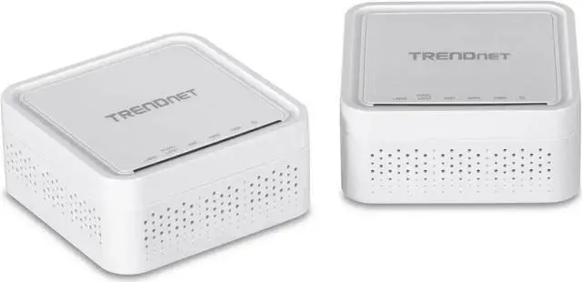 Main image of TRENDnet AC1200 WiFi EasyMesh Kit - 2 x AC1200 WiFi Mesh Nodes, App-Based Setup, Seamless Roaming, Beamforming, Supports 2.4GHz and 5GHz Devices - TEW-832MDR2K, White