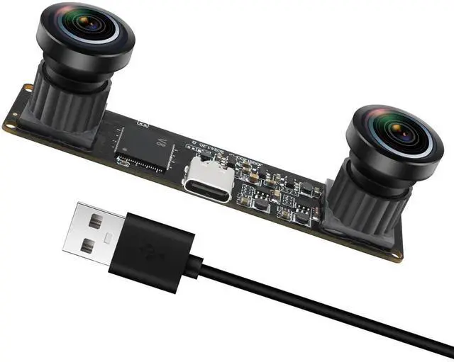 Main image of MMlove USB Stereo Camera Module 1200P 60FPS Global Shutter USB Webcam with Synchronous Dual Lens,600P 120FPS High Speed 3D Webcam 112° Wide Angle Lightburn Camera for VR,PC/Laptop/Raspberry Pi