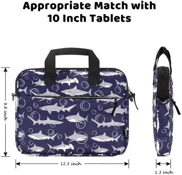 Alt view image 5 of 5 - Choco Mocha 12.5 Inch Kids Tablet Sleeve Bag for Boys, Navy, Polyester