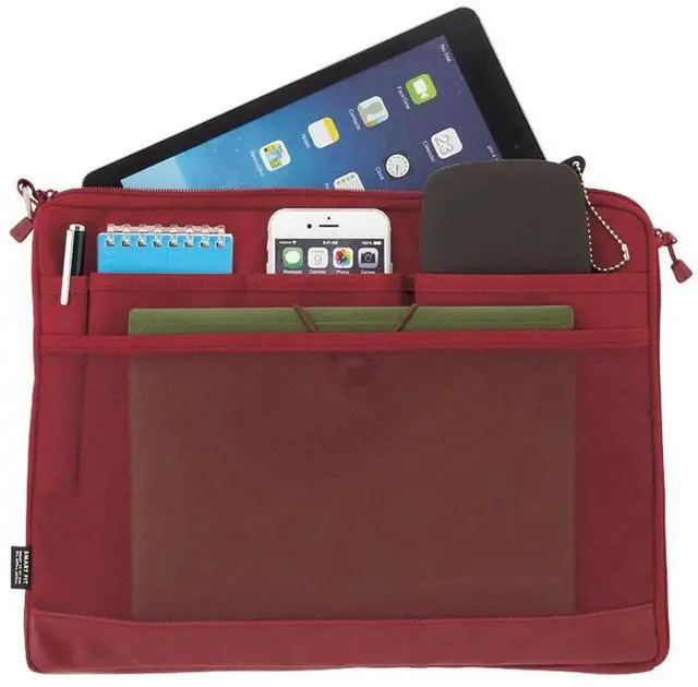 Alt view image 5 of 5 - LIHIT LAB Laptop Sleeve, Water & Stain Repellent, Horizontal, 13.4" x 9.8", Black (A7681-24)