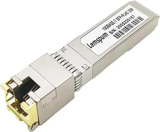 Main image of 10GBASE-T SFP+ to RJ45 Transceiver, 10Gbe Copper 30m RJ-45 Optical Transceiver Module Widely Compatible with Cisco SFP-10G-T-S,Ubiquiti UniFi UF-RJ45-10G, Meraki,Mikrotik,Supermicro,1PC