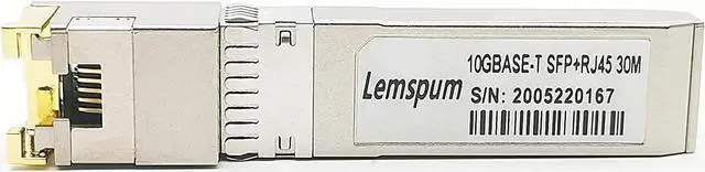 Alt view image 2 of 4 - 10GBASE-T SFP+ to RJ45 Transceiver, 10Gbe Copper 30m RJ-45 Optical Transceiver Module Widely Compatible with Cisco SFP-10G-T-S,Ubiquiti UniFi UF-RJ45-10G, Meraki,Mikrotik,Supermicro,1PC