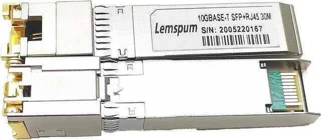 Alt view image 3 of 4 - 10GBASE-T SFP+ to RJ45 Transceiver, 10Gbe Copper 30m RJ-45 Optical Transceiver Module Widely Compatible with Cisco SFP-10G-T-S,Ubiquiti UniFi UF-RJ45-10G, Meraki,Mikrotik,Supermicro,1PC