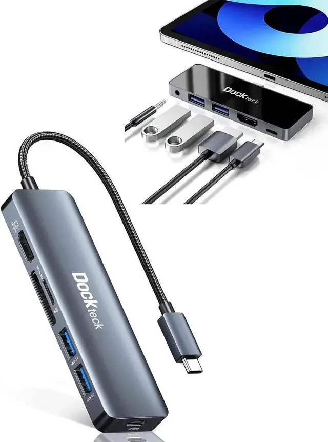 Main image of Dockteck USB C Hub, 4K 60Hz HDMI Adapter, for MacBook Pro, iPad Pro, XPS