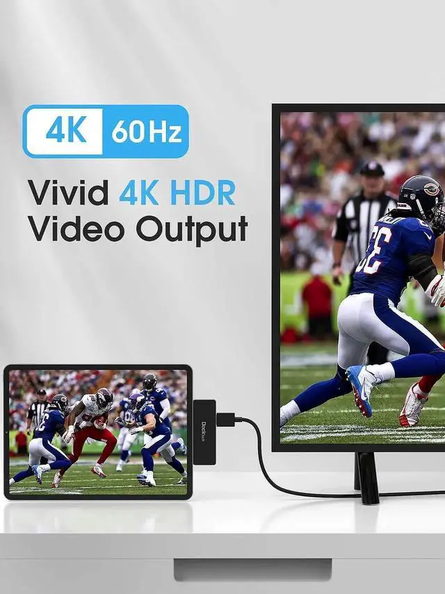 Alt view image 5 of 5 - Dockteck USB C Hub, 4K 60Hz HDMI Adapter, for MacBook Pro, iPad Pro, XPS