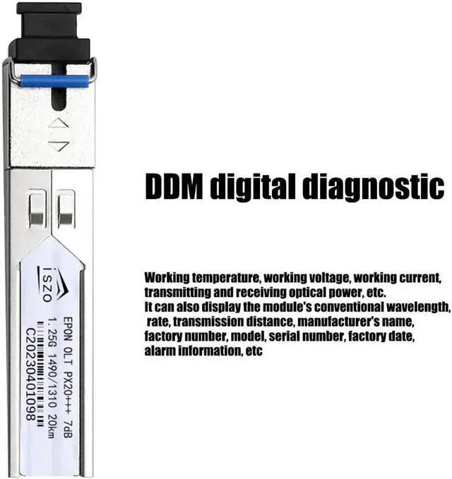 Alt view image 5 of 5 - iszo A Piece pon Module EPON PX20+++ 1.25G Optical Fiber PON Module with 7/9db and SC Port, Compatible with BDCOM TPLINK Ubiquiti HIOSO VSOL Think, for EPON OLT, 20km (px20 9dB,1)