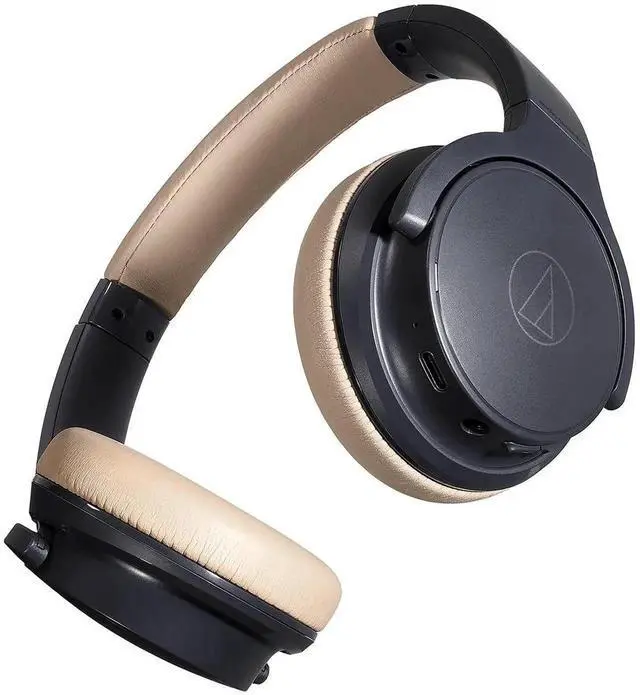 Alt view image 4 of 5 - Audio Technica ATH-S220BTNBG Navy/Beige Total Wireless On-Ear Headphones (2021)