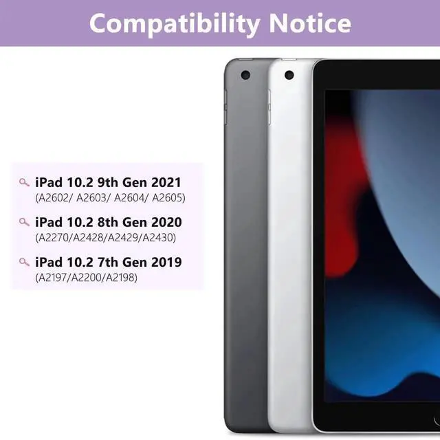 Alt view image 5 of 5 - TQQ Touchpad Keyboard Case for iPad 9th/8th/7th Generation 10.2 inch (Purple) Bundle with Stylus Pen for iPad Compatible with 2018-2023 Release (Purple)