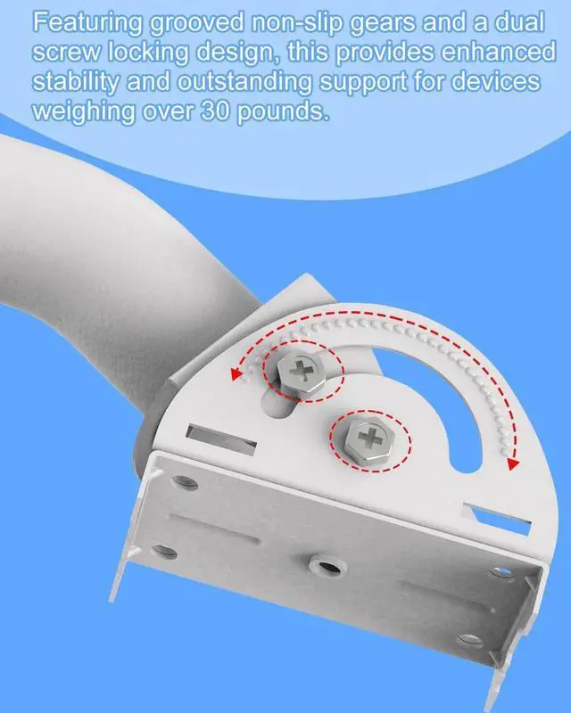 Alt view image 5 of 5 - Wireless Bridge Bracket Mount, 12"(H) - 1.38 Universal Pole and Wall Mounted Mounting Bracket Mast Kit for Yagi Antennas, Ethernet Bridges, Network Extender, Outdoor Access Points AP CPE(4-Pack)