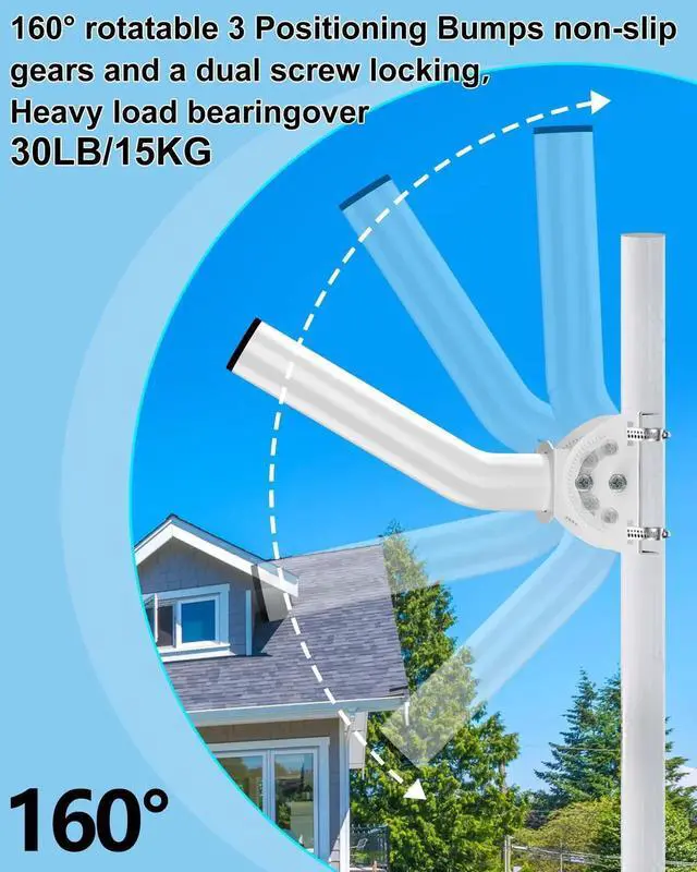 Alt view image 3 of 5 - Wireless Bridge Bracket Mount, 12"(H) - 1.38 Universal Pole and Wall Mounted Mounting Bracket Mast Kit for Yagi Antennas, Ethernet Bridges, Network Extender, Outdoor Access Points AP CPE(4-Pack)