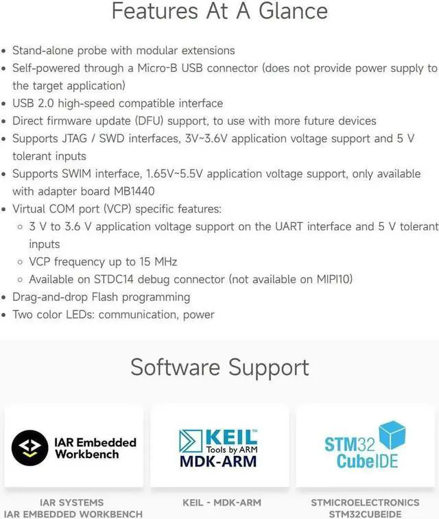 Alt view image 3 of 5 - Waveshare STLINK-V3SET Modular in-Circuit Debugger Programmer for STM8 STM32 USB JTAG