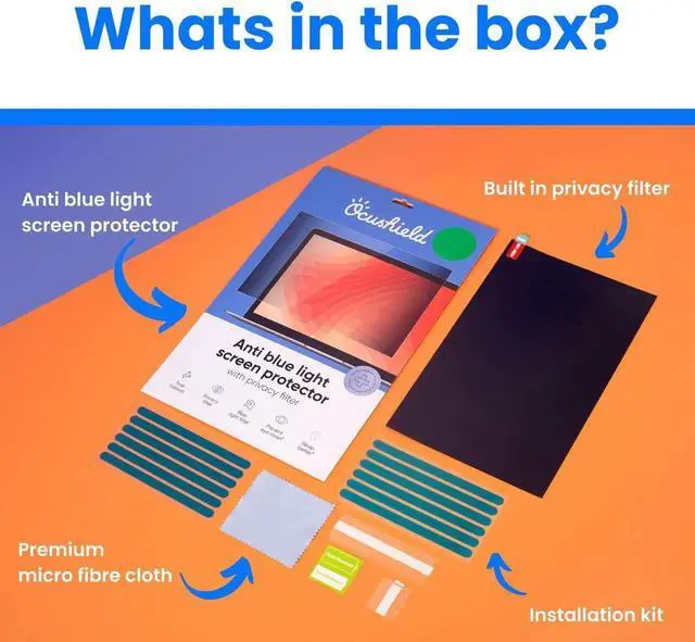 Alt view image 3 of 5 - Ocushield for Macbook Air 11" - Magnetic Anti Blue Light Screen Protector For Apple Macbook Air 11" (2010-2015) - Anti Glare - Privacy Filter - Designed by Optometrists - 100 Day Easy Returns