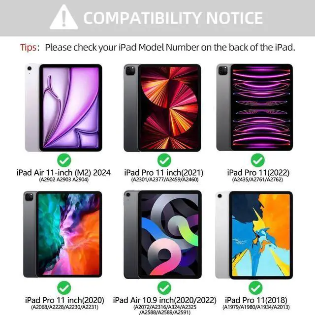 Alt view image 4 of 5 - aMZCaSE for iPad Air 11 inch Case with Keyboard(M3/M2,2025/2024), iPad Pro 11 inch Air 5th 4th Generation Case with Keyboard, Detachable Folio Cover for iPad Pro 11 (4th/3rd/2nd/1st), Purple