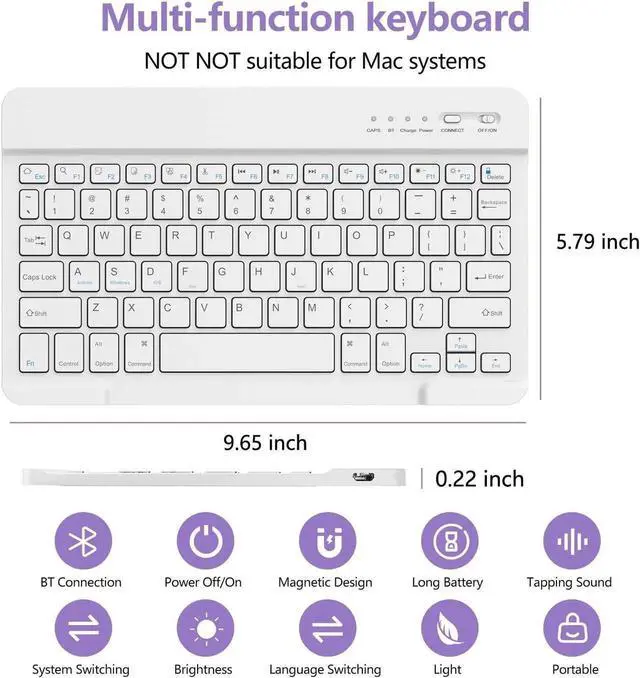 Alt view image 5 of 5 - aMZCaSE for iPad Air 11 inch Case with Keyboard(M3/M2,2025/2024), iPad Pro 11 inch Air 5th 4th Generation Case with Keyboard, Detachable Folio Cover for iPad Pro 11 (4th/3rd/2nd/1st), Purple