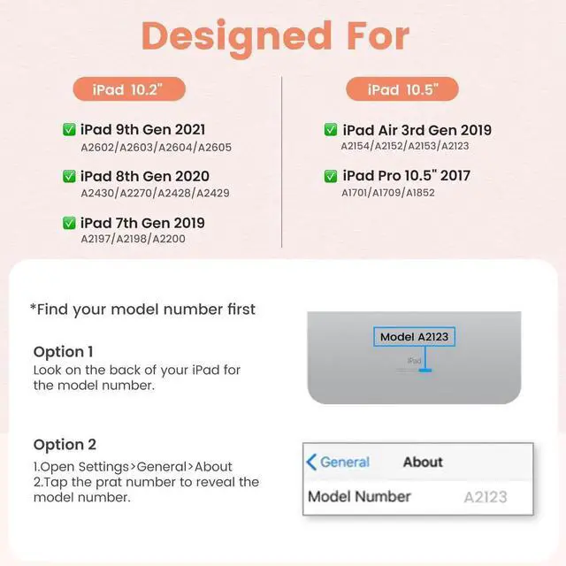 Alt view image 5 of 5 - Keyboard and Case for iPad 7th/8th/9th Generation 10.2-inch 2018/2020/2021, iPad Air 3 2019, 2017 iPad Pro 10.5-inch Case with Pencil Holder, Detachable Wireless BT Keyboard, Tablet Smart Cover(Pink)