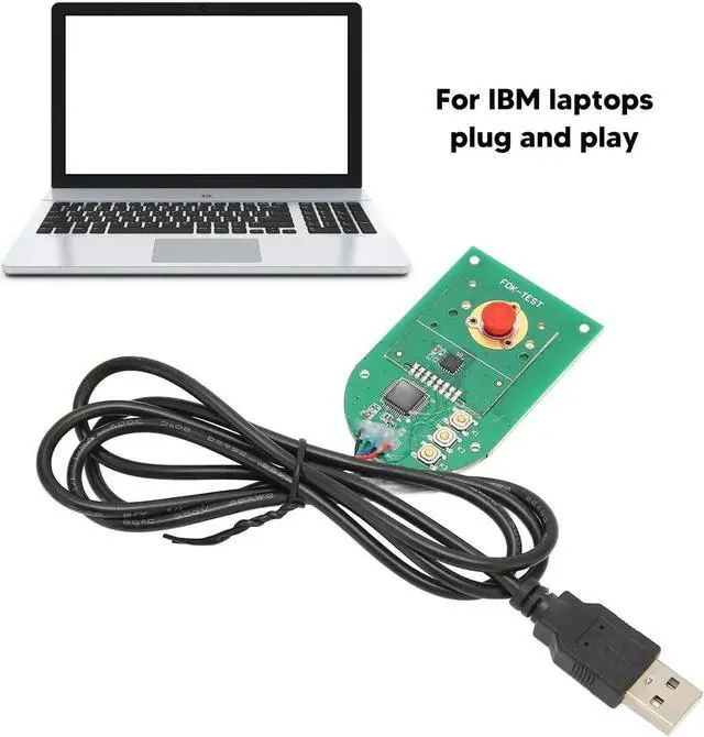 Alt view image 2 of 5 - Zyyini Keyboard Trackpoint, Keyboard Detachable Red Soft Dome Laptop Pointer for IBM ThinkPad Laptops Touchpad Keyboard,1M Cable Length,Easy to Use Simple