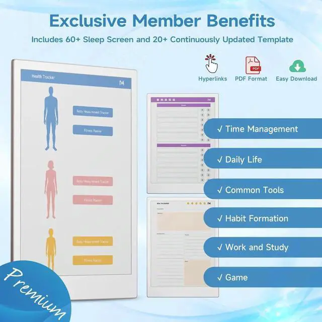 Alt view image 5 of 5 - Ayotu Case for Remarkable Paper Pro, Mosaic Weave Book Folio with Pen-Buckle, Smart Magnetic Cover for Remarkable Paper Pro 11.8" Color Tablet Only, Bundle with Premium Membership (Cobalt Blue)