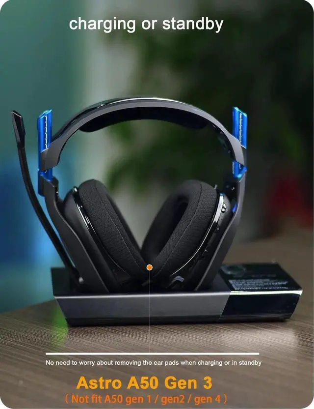 Alt view image 4 of 5 - A50 Gen 3 Mod Kit - defean Replacement Earpads and Headband Compatible with Astro A50 Gen 3 Headset,Ear Cushions, Upgrade High-Density Noise Cancelling Foam, Added Thickness (Black Breathable Fabric)