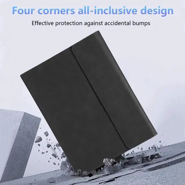 Alt view image 3 of 5 - Case for 10-inch Microsoft Surface Go 4/3/2/1, Multiple Angle Viewing, Stylus Holder, Light Heat Dissation, Compatible with Type Cover Keyboard, BlackCompatibilityDesigned for 10 inch Microsoft Surfac