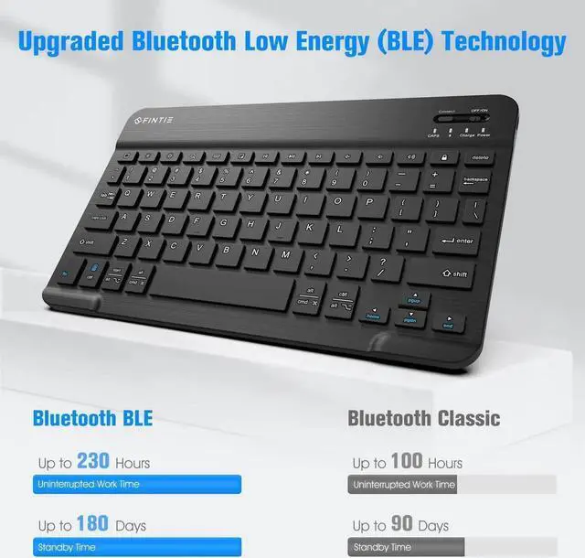 Alt view image 3 of 5 - Fintie Keyboard Case for Samsung Galaxy Tab A9 Plus/A9+ 5G 11 Inch 2023 Model (SM-X210/X216/X218), Slim Lightweight Stand Cover with Magnetically Detachable Wireless Bluetooth Keyboard, Composition