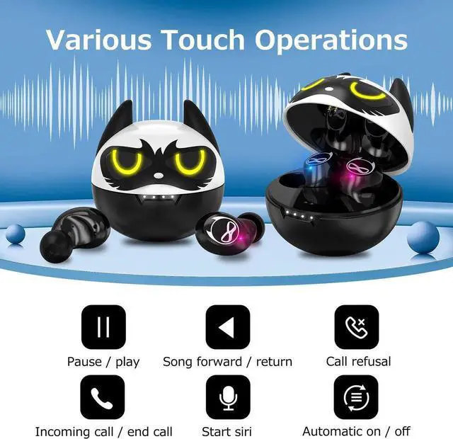Alt view image 3 of 5 - Togetface Kid Earbuds, 85dB Volume Limit, Wireless Earbuds for Kids, 36H Playtime, Girls Boys Bluetooth Headphones with Mic, Fast Charging, Small Ear Buds for Kids for iPad/Tablet/Travel/School, Frog
