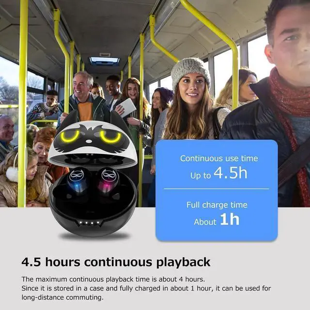 Alt view image 4 of 5 - Togetface Kid Earbuds, 85dB Volume Limit, Wireless Earbuds for Kids, 36H Playtime, Girls Boys Bluetooth Headphones with Mic, Fast Charging, Small Ear Buds for Kids for iPad/Tablet/Travel/School, Frog