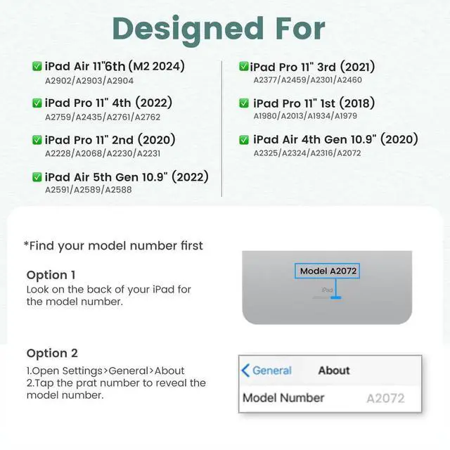 Alt view image 4 of 5 - Keyboard case for ipad Air 11 inch(M2 2024)/10.9 Inch Air 5th 4th Generation & iPad Pro 11 inch (1st/2nd/3rd/4th Gen)-Backlit Detachable Keyboard, Folio Cover with Upper Easily Pencil Holder-(Teal)