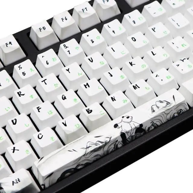 Alt view image 4 of 5 - MOLGRIA Keycaps 110 Set Ink Panda for Full Sized Keyboard, Custom PBT OEM Profile Key Caps with Japanese Font for Cherry MX Gateron Khail Switches 60 Percent Gaming Keyboard