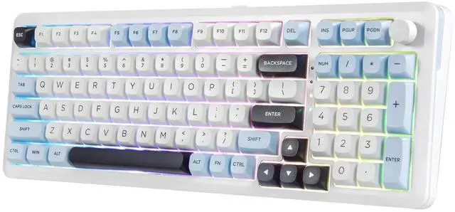 Main image of E-YOOSO Wireless Mechanical Keyboard, Creamy Sound, Bluetooth/2.4GHz/USB-C Hot Swappable Custom Gaming Keyboard, Pre-lubed Linear Switches, RGB Backlit, Knob Control for PC/Tablet/PS/Xbox