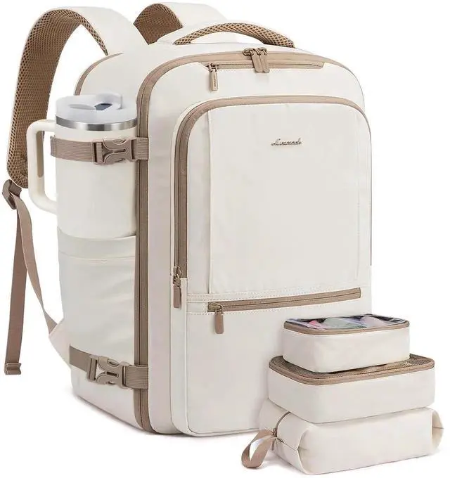 Main image of LOVEVOOK Travel Backpack for Women & Men, 50L Large Carry On Backpack Airline Approved, TSA Personal Item Weekender Bag, Water Resistant Laptop Backpacks with 3 Packing Cubes for Travel Essentials