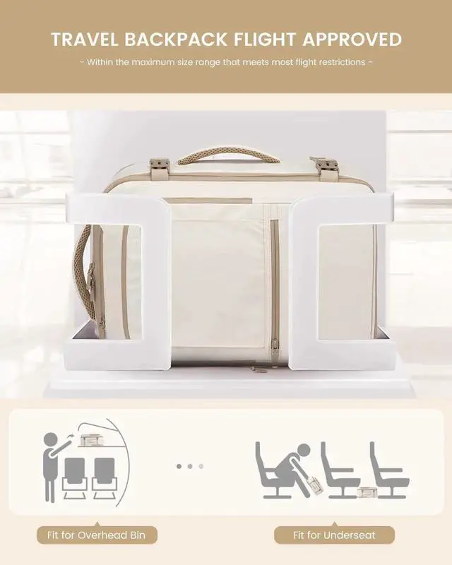 Alt view image 5 of 5 - LOVEVOOK Travel Backpack for Women & Men, 50L Large Carry On Backpack Airline Approved, TSA Personal Item Weekender Bag, Water Resistant Laptop Backpacks with 3 Packing Cubes for Travel Essentials