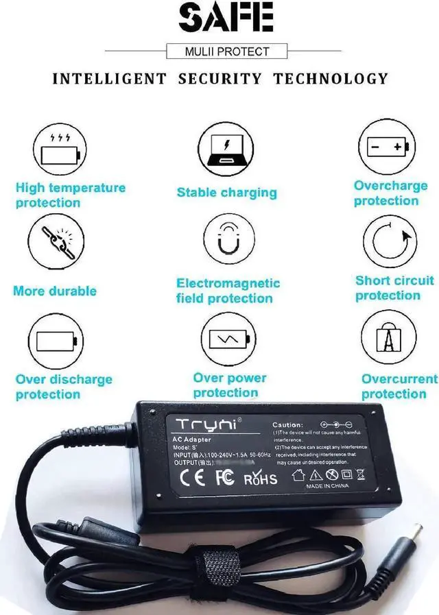 Alt view image 4 of 4 - Charger AC Adapter Power Supply Cord for HP All-in-One Desktop 24-dp 24-dp0014 24-dp0124 24-dp0140z 24-dp0158qe 24-dp0160 24-dp0161 24-dp0180 24-dp0224 24-dp0317c 24-dp1056qe 24-dp1280 24-dp1380 New