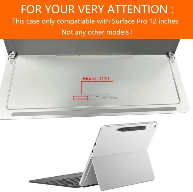 Alt view image 3 of 5 - xisiciao Protective Case for Microsoft Surface Pro 12 1st Edition 2025 12 inch Shell Compatible with Keyboard Cover Ultral Thin & Light Heat Dissipation Design (Black)This case ONLY compatible with 12