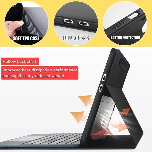 Alt view image 5 of 5 - xisiciao Protective Case for Microsoft Surface Pro 12 1st Edition 2025 12 inch Shell Compatible with Keyboard Cover Ultral Thin & Light Heat Dissipation Design (Black)This case ONLY compatible with 12