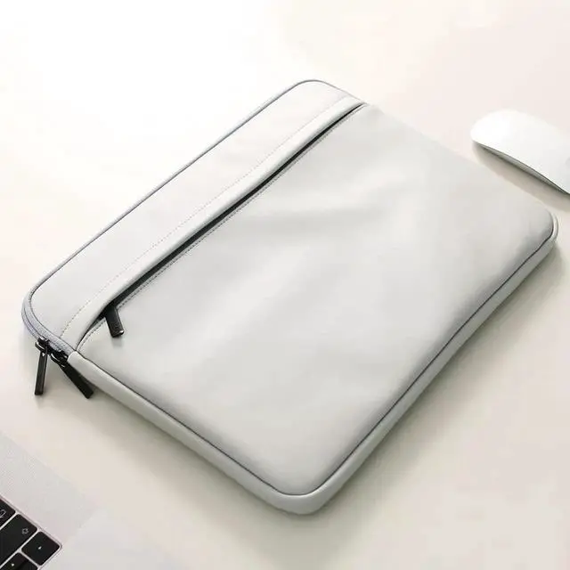 Alt view image 2 of 5 - STNINE Laptop Sleeve Leather Case Compatible with MacBook Pro 17, Chromebook 17, Slim Protective Computer Cover for Laptops