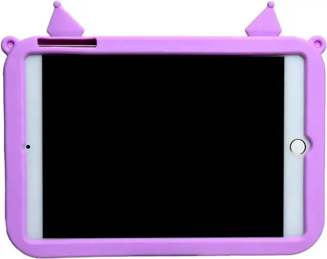 Alt view image 4 of 5 - MONEHOYSY Cute Soft Silicone Kickstand Case for iPad Air 6th 11" M2, Air 5th/4th 10.9" 2022/2020, Drop Proof, Shock Proof Back Stand Cover for Kids, Children, Girls (Kurom-1)