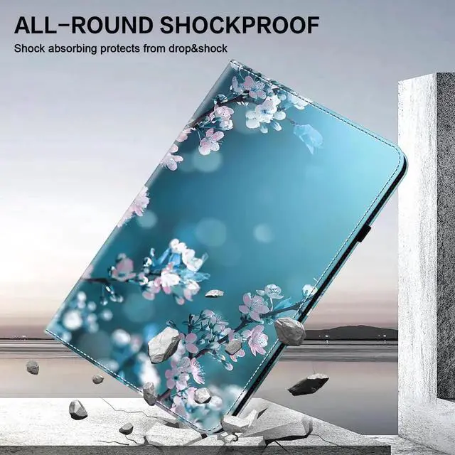 Alt view image 5 of 5 - KEFBWAO Case for Samsung Galaxy Tab S10 Ultra 2024/Tab S9 Ultra 2023/Tab S8 Ultra 2022 14.6-Inch, Stylus Holder Flip Wallet Leather Shockproof Cover for Galaxy Tab S10 Ultra Case, Plum Blossom