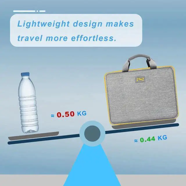 Alt view image 5 of 5 - ZINZ Slim and Expandable Laptop Sleeve 15 15.6 16 Inch Case Bag for 15"-16" Notebooks Water-Resistant Handbag Multipurpose Computer Accessories Storage Bag,G01YL01