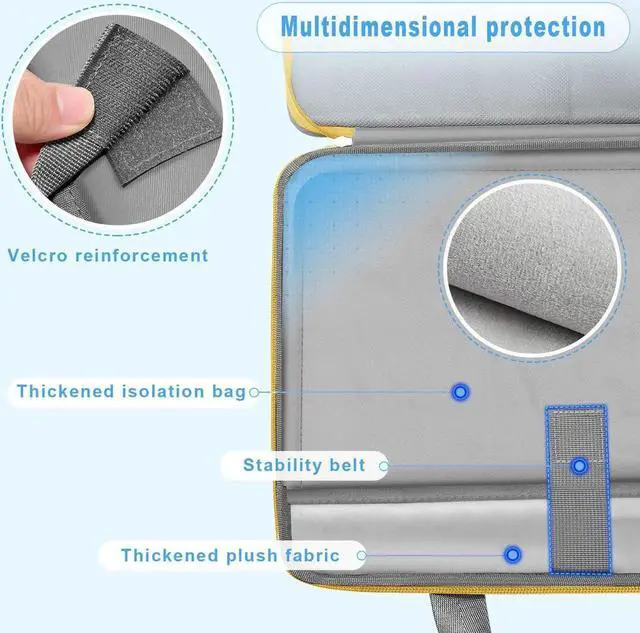 Alt view image 3 of 5 - ZINZ Slim and Expandable Laptop Sleeve 15 15.6 16 Inch Case Bag for 15"-16" Notebooks Water-Resistant Handbag Multipurpose Computer Accessories Storage Bag,G01YL01