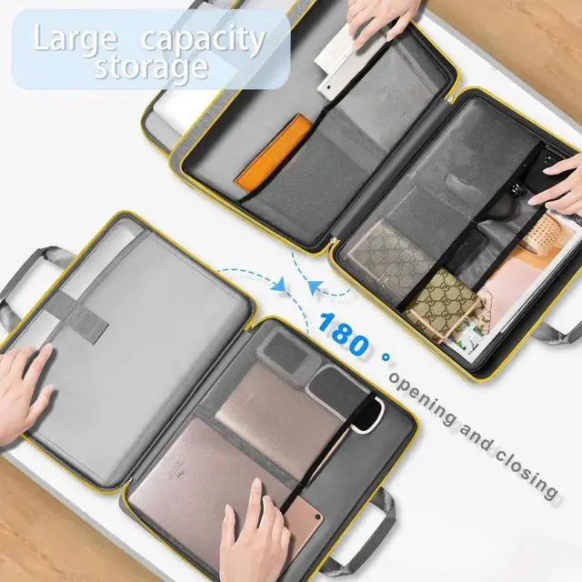 Alt view image 4 of 5 - ZINZ Slim and Expandable Laptop Sleeve 15 15.6 16 Inch Case Bag for 15"-16" Notebooks Water-Resistant Handbag Multipurpose Computer Accessories Storage Bag,G01YL01