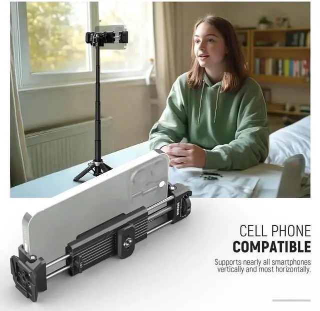 Alt view image 5 of 5 - NEEWER Tablet Metal Holder for iPad Tripod Mount Adapter with Cold Shoe, Arca Type Base, NATO Interface, 1/4" Screw for iPad mini Air Pro Surface Pro (7.9" to 12.9"), Universal Tablet Clamp, PA100