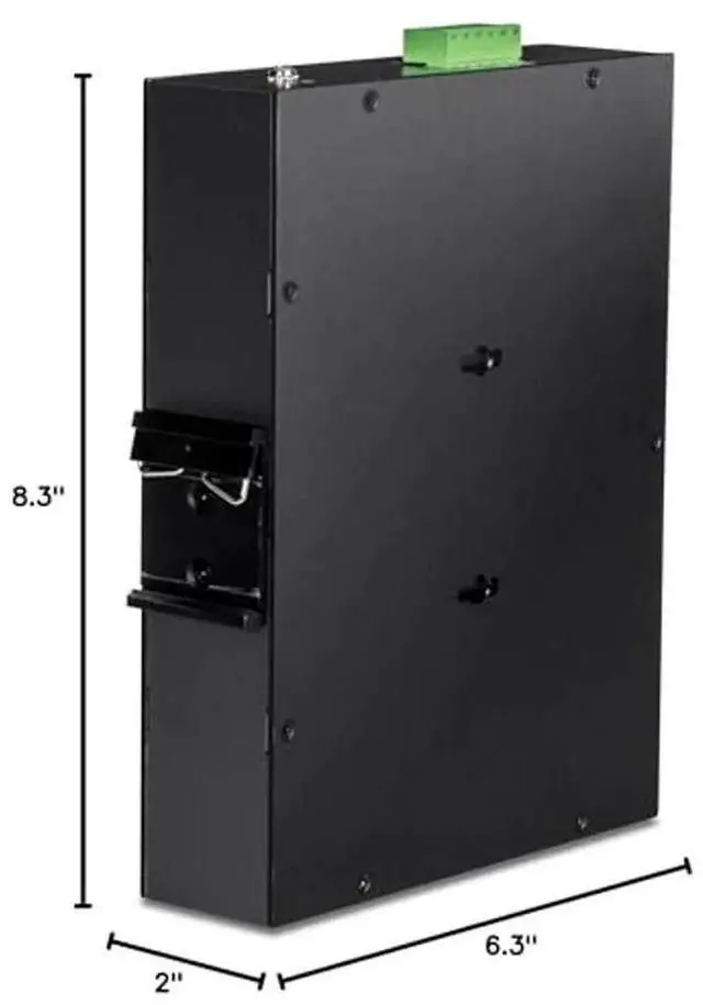 Alt view image 3 of 3 - TRENDnet 10-Port Industrial Gigabit PoE+ Switch, WideTemperature Range -20° 65°C (-4° 149°F), DIN Rail Switch, 50-55V DC, 8 x Gigabit PoE+ Ports, 2 x Gigabit SFP Slots, TI-PGM102, Black