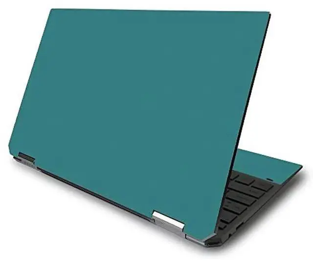 Alt view image 4 of 4 - MightySkins Skin for HP Spectre x360 13.3" Gem-Cut (2020) - Solid Teal | Protective, Durable, and Unique Vinyl Decal wrap cover | Easy To Apply, Remove, and Change Styles | Made in the USA (HPS3601320
